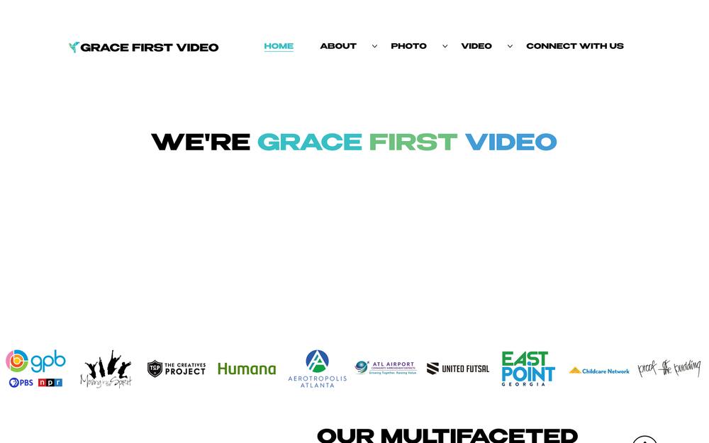 Grace First Video website preview