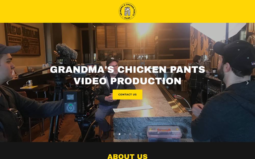 Grandma's Chicken Pants Video Production Company website preview