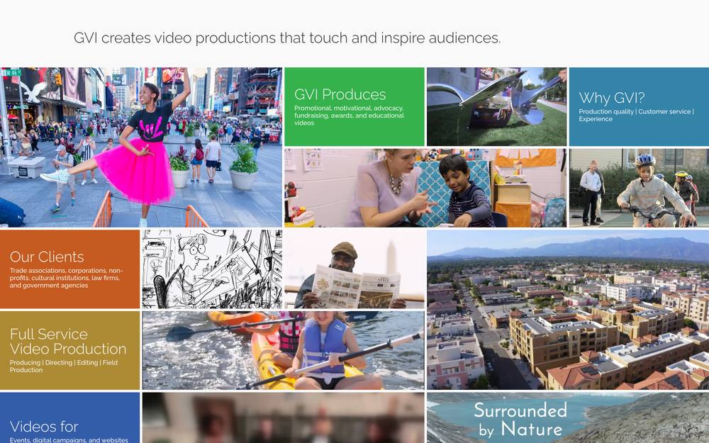 GVI - Video Production in Washington, DC website preview