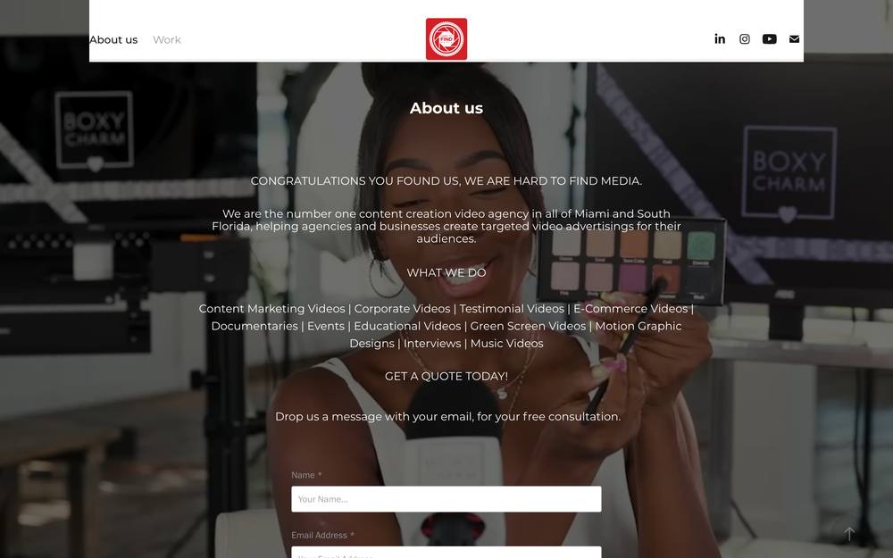Hard To Find Media website preview