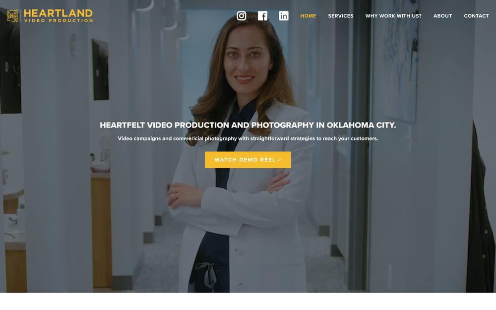 Heartland Video Production website preview