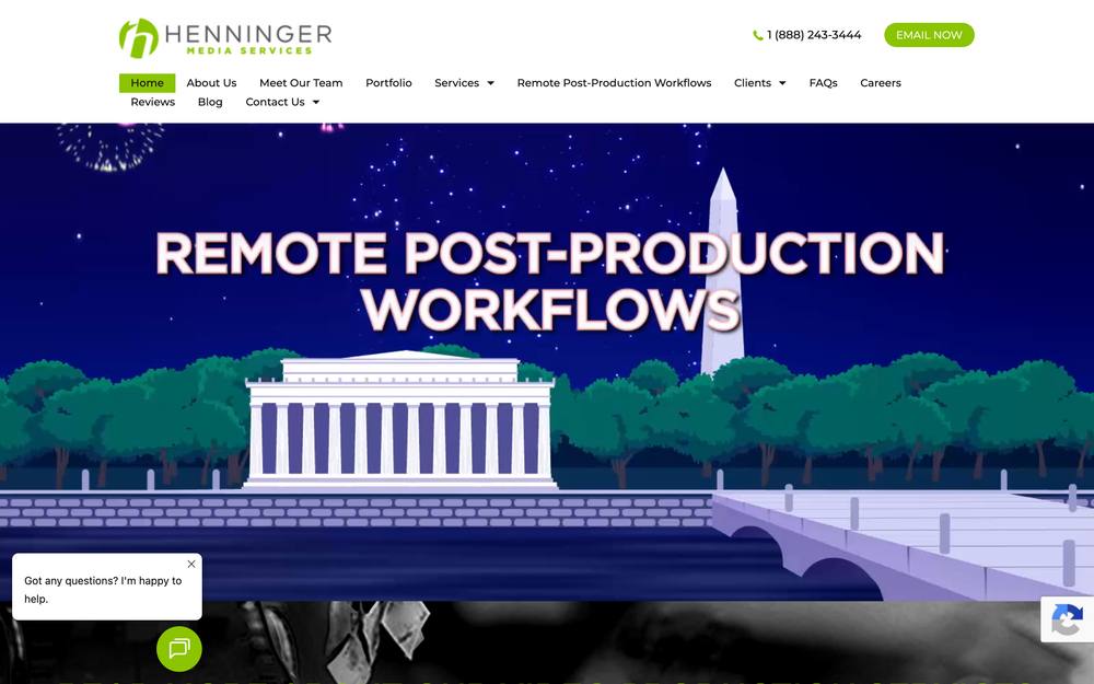 Henninger Media Services website preview
