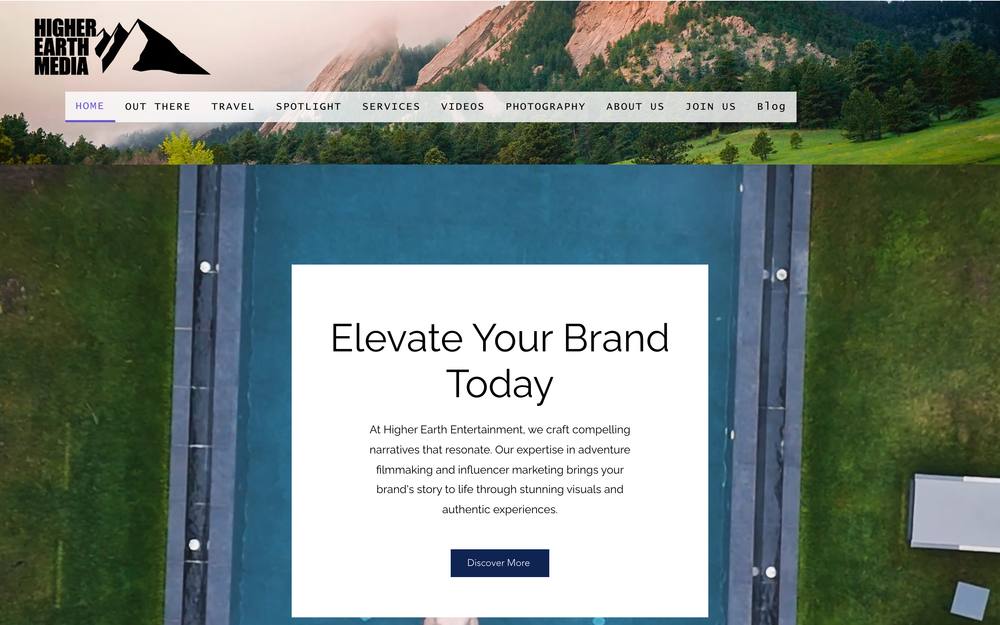 Higher Earth Media website preview