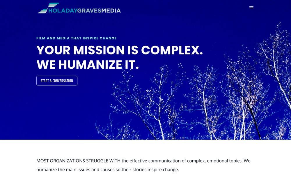 Holaday Graves Media, LLC website preview