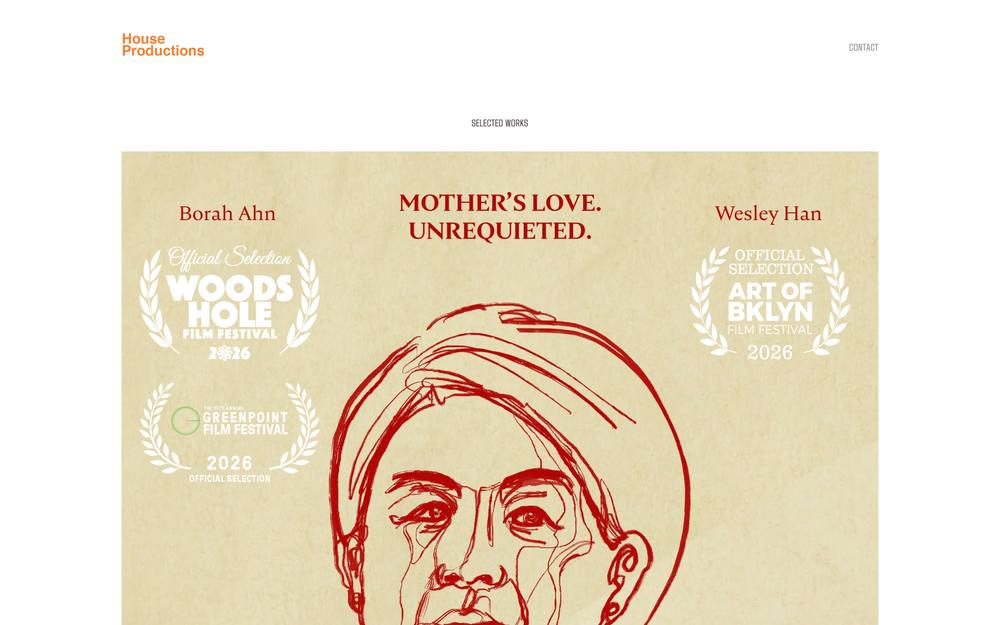 House Productions website preview