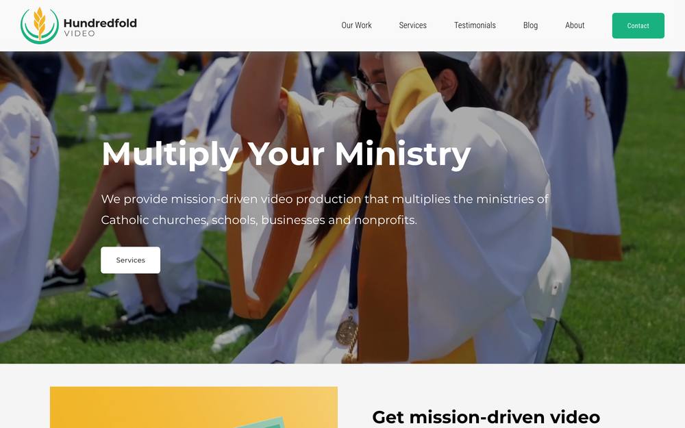 Hundredfold Video website preview