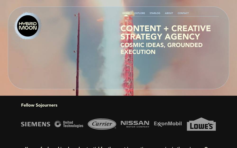 Hybrid Moon website preview
