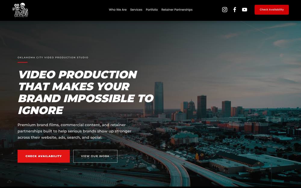 Hyped Visuals website preview