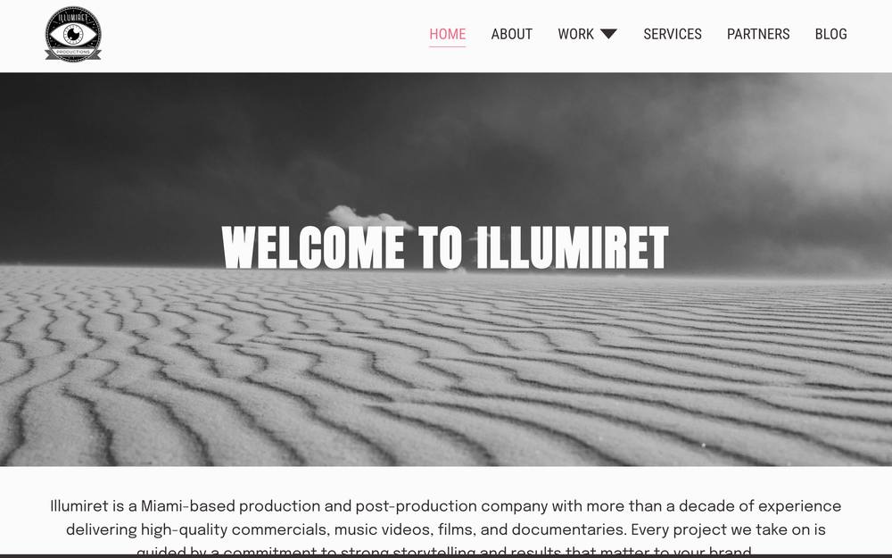 Illumiret Productions website preview