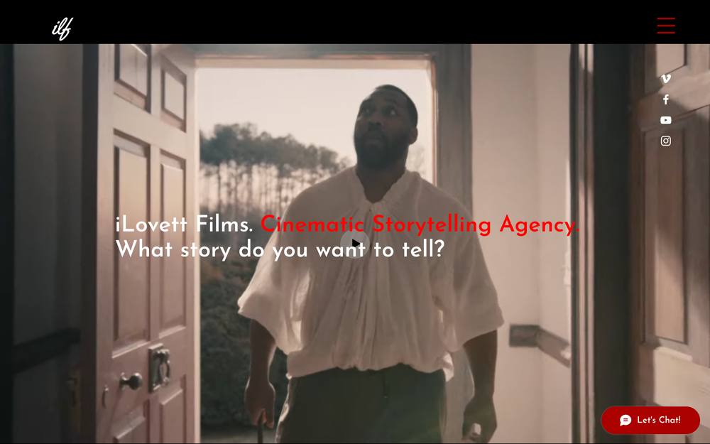 iLovett Films website preview