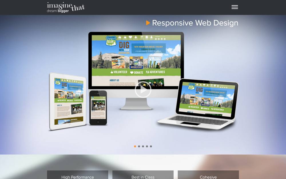 Imagine That, Inc. website preview