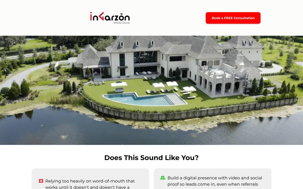 InGarzon Media Group website preview