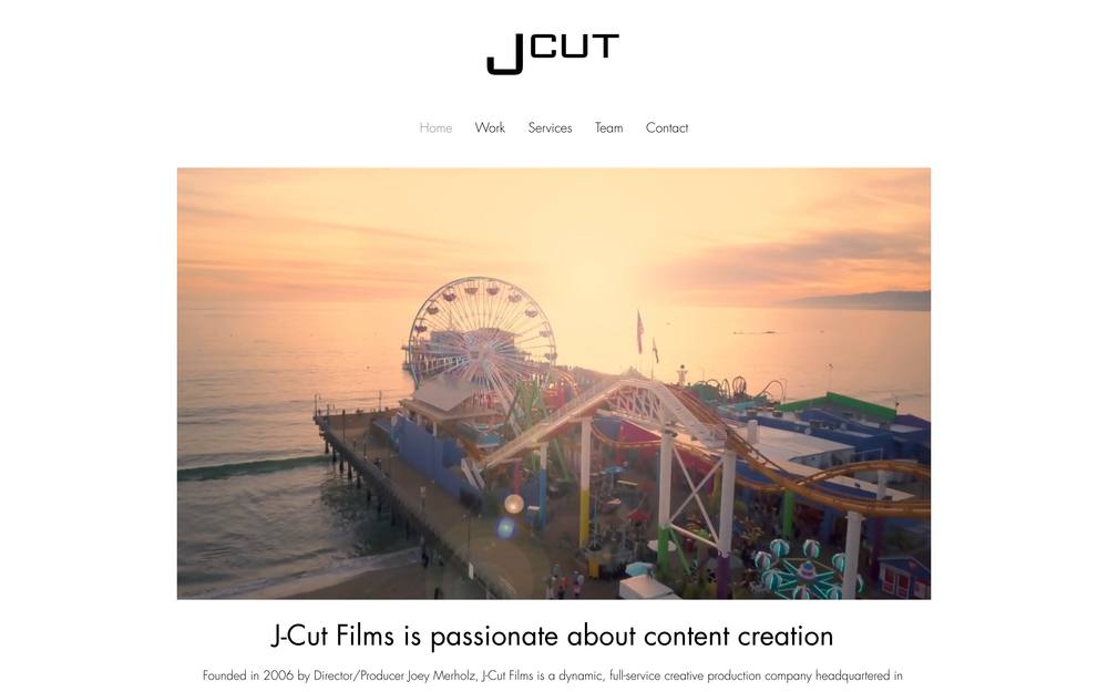 J-Cut Films website preview
