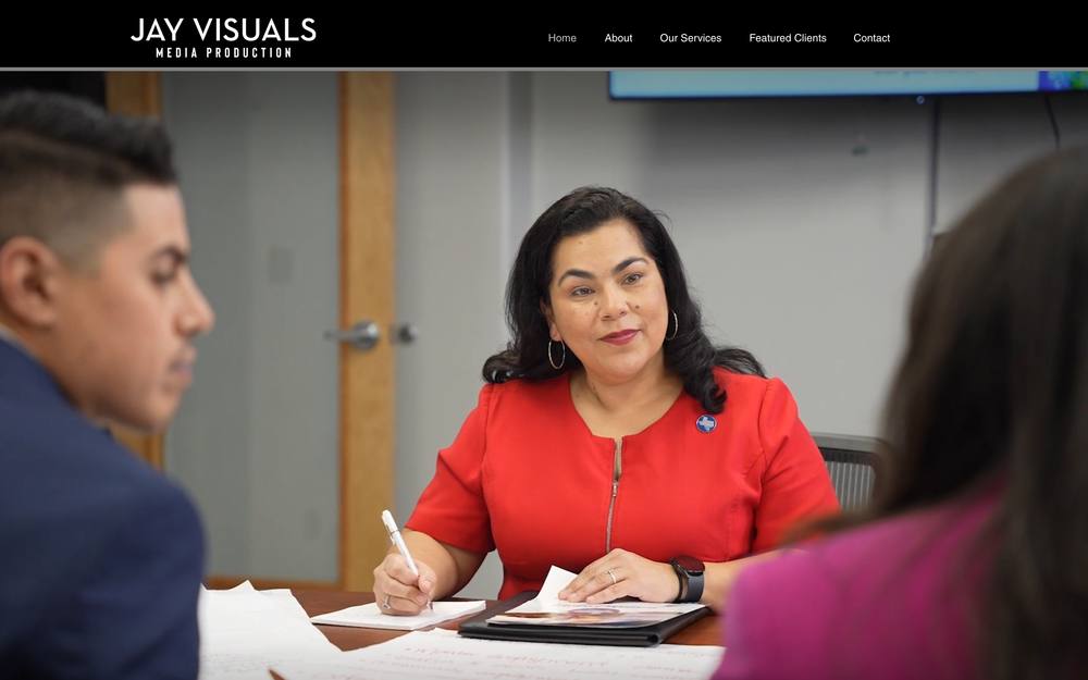 Jay Visuals Media Production website preview