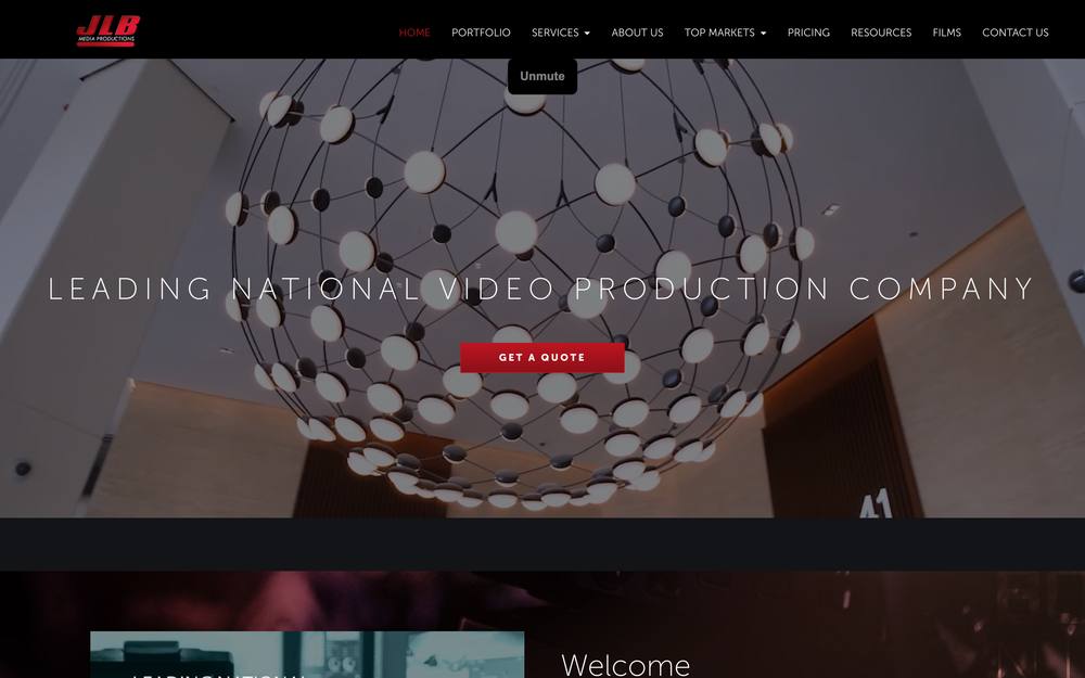 JLB Media Productions website preview