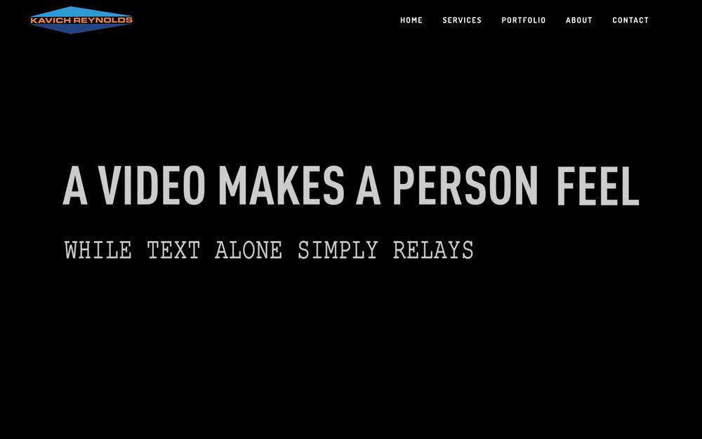 Kavich Reynolds Productions, Inc. website preview