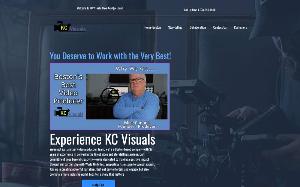 KC Visuals Unlimited website preview