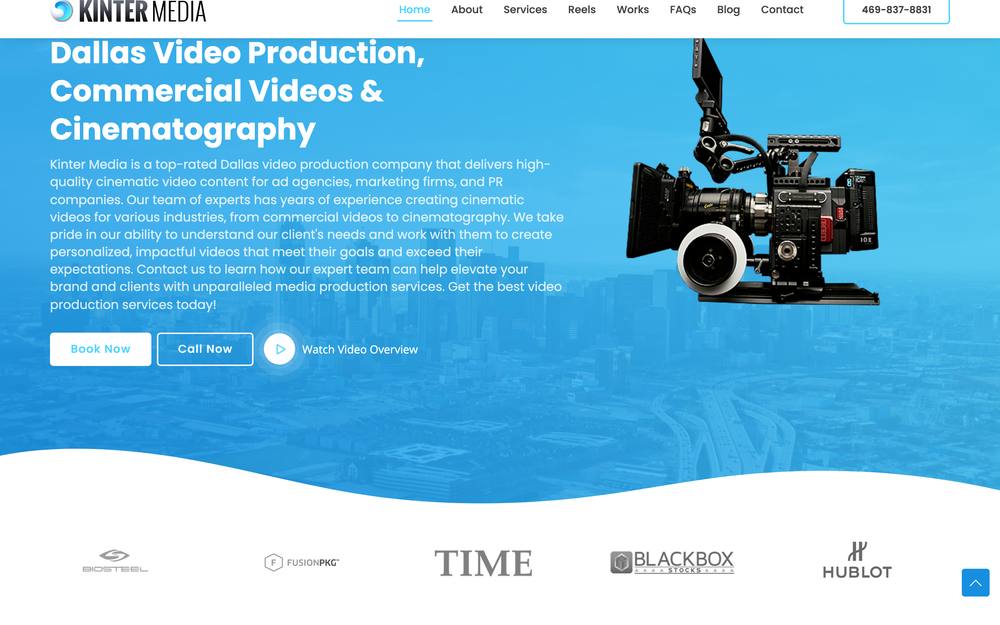 Kinter Media website preview