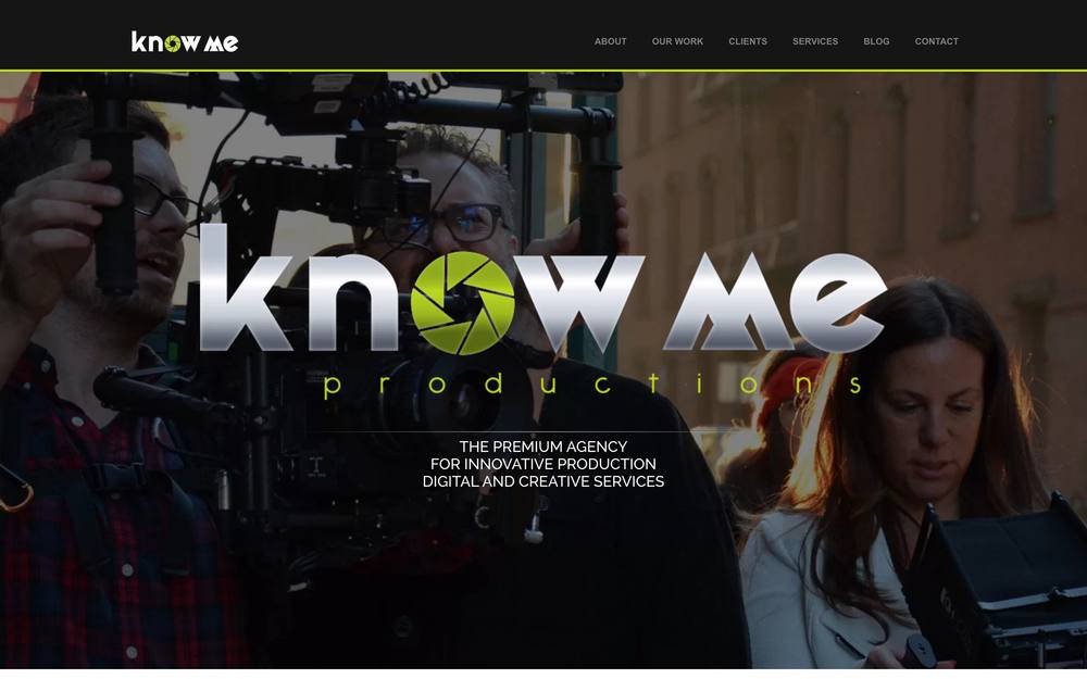 Know Me Productions website preview