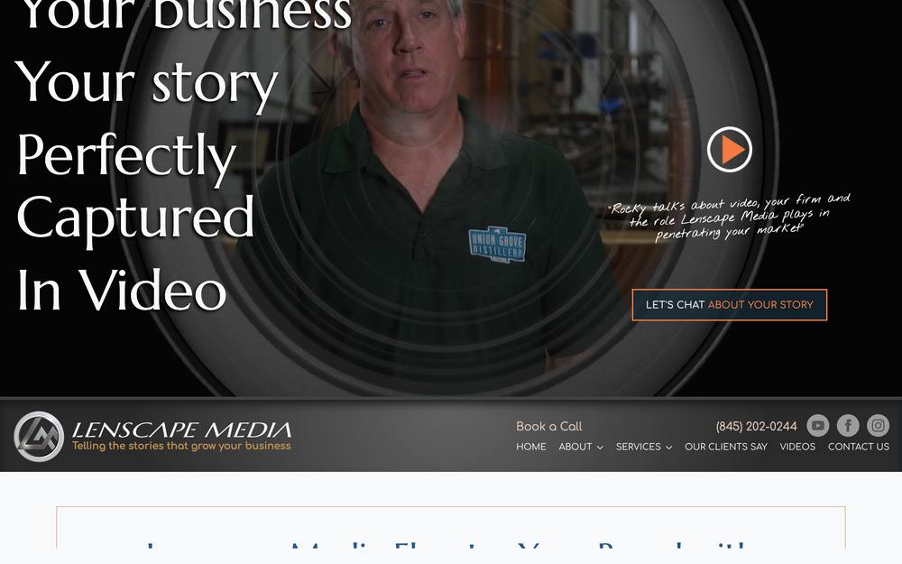 Lenscape Media website preview