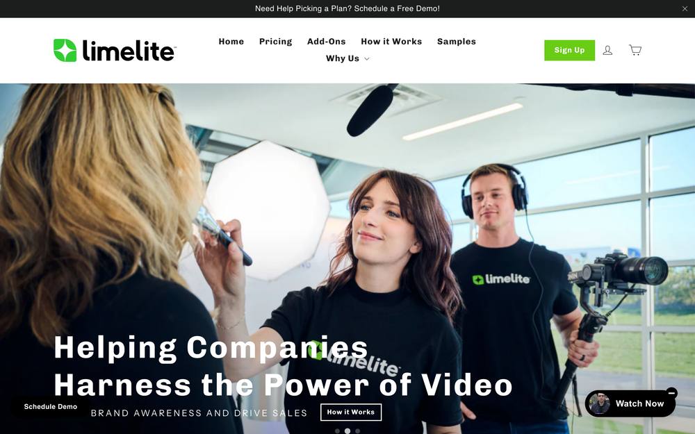 LimeLite℠ Videos website preview