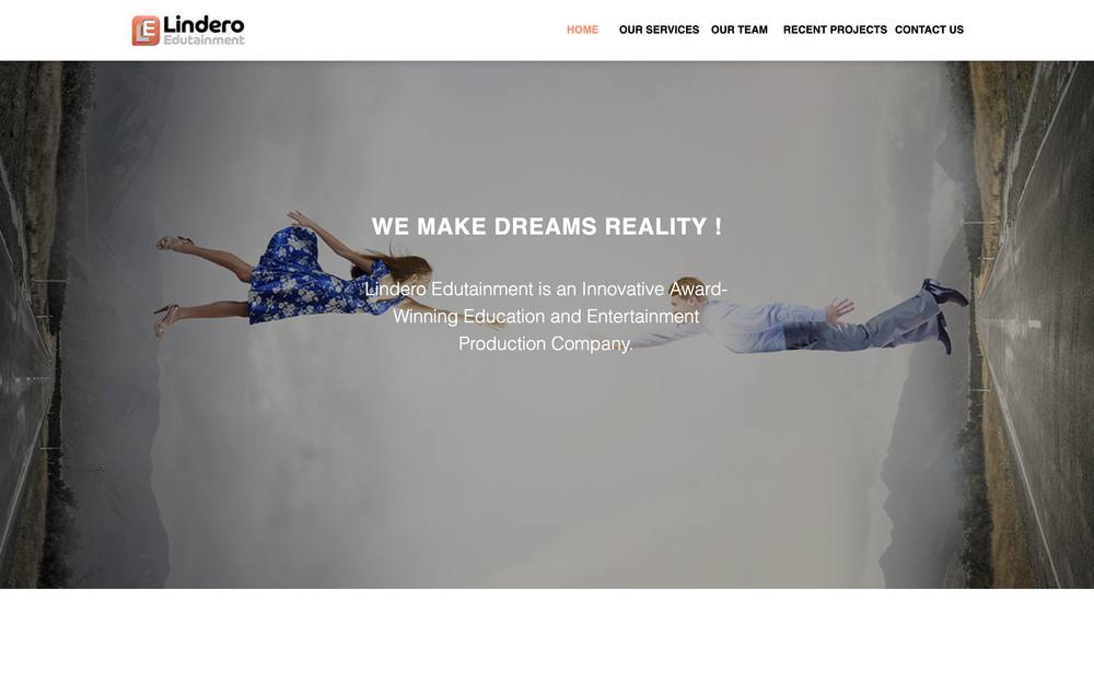 Lindero Edutainment website preview