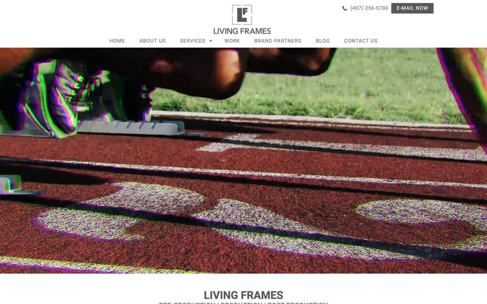 Living Frames website preview