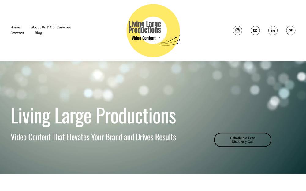 Living Large Productions - Professional Video Production That Delivers Real Business Results website preview