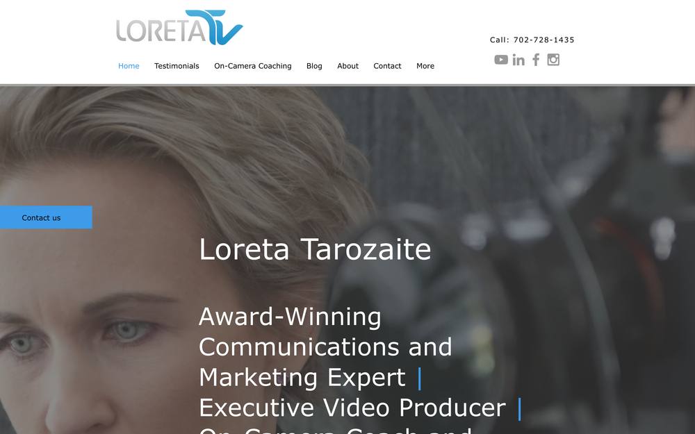 LoretaTV website preview