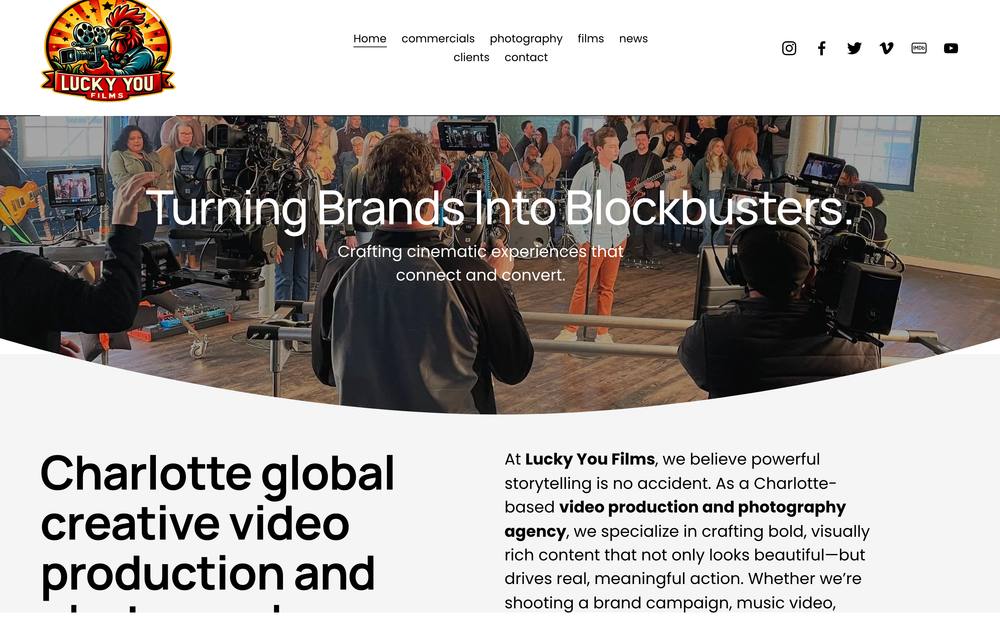 Lucky You Films website preview