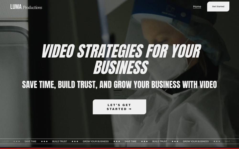 Luma Productions LLC website preview