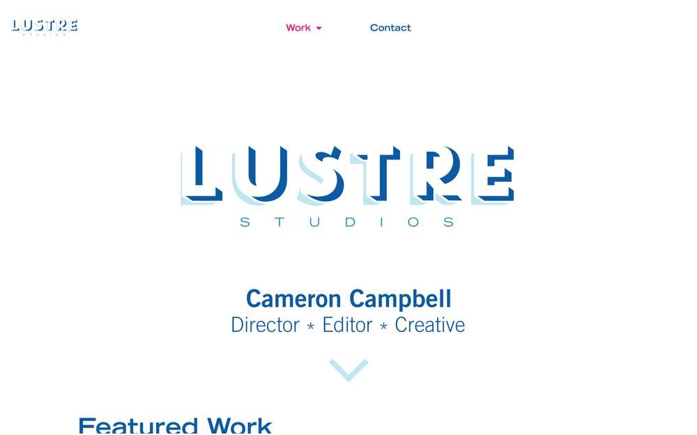 Lustre Studios website preview