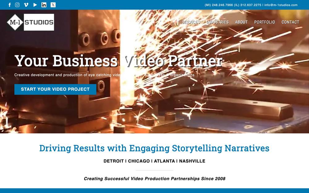 M-1 Studios website preview