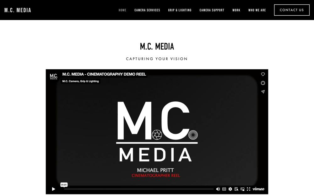 M.C. Media website preview
