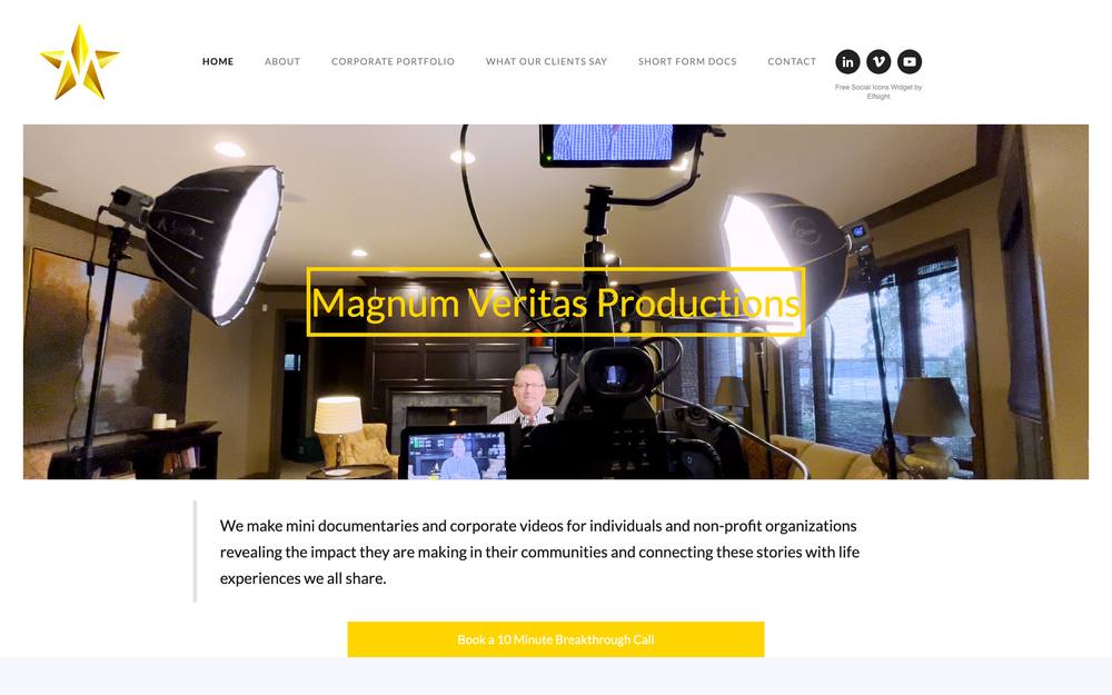 Magnum Veritas Productions website preview