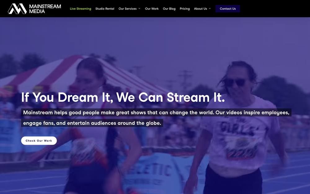 Mainstream | Live Video Agency website preview