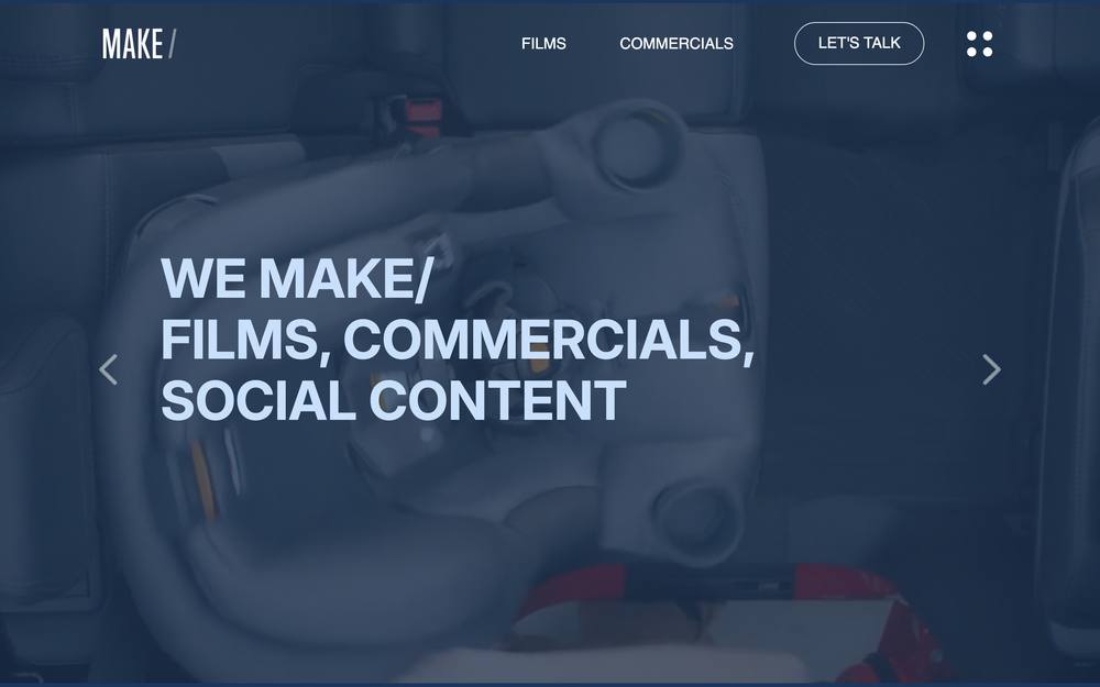 MAKE/FILMS website preview