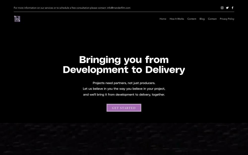 Manderfilm website preview