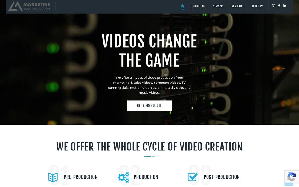 MarketME Video Production LLC website preview