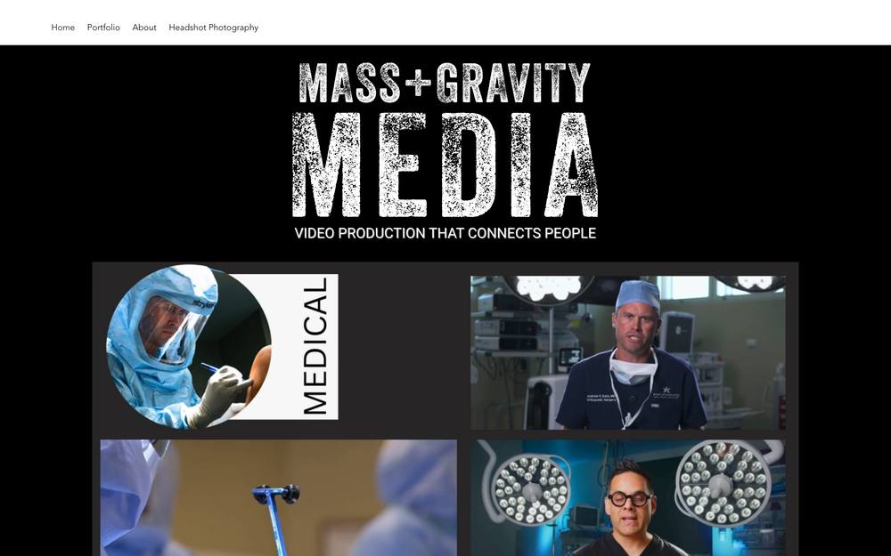 Mass & Gravity Media website preview