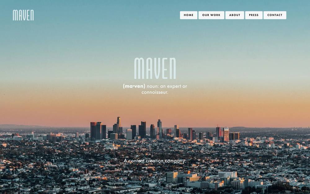 Maven Creative Media website preview