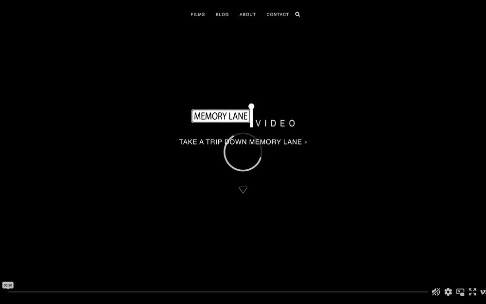 Memory Lane Video, LLC website preview