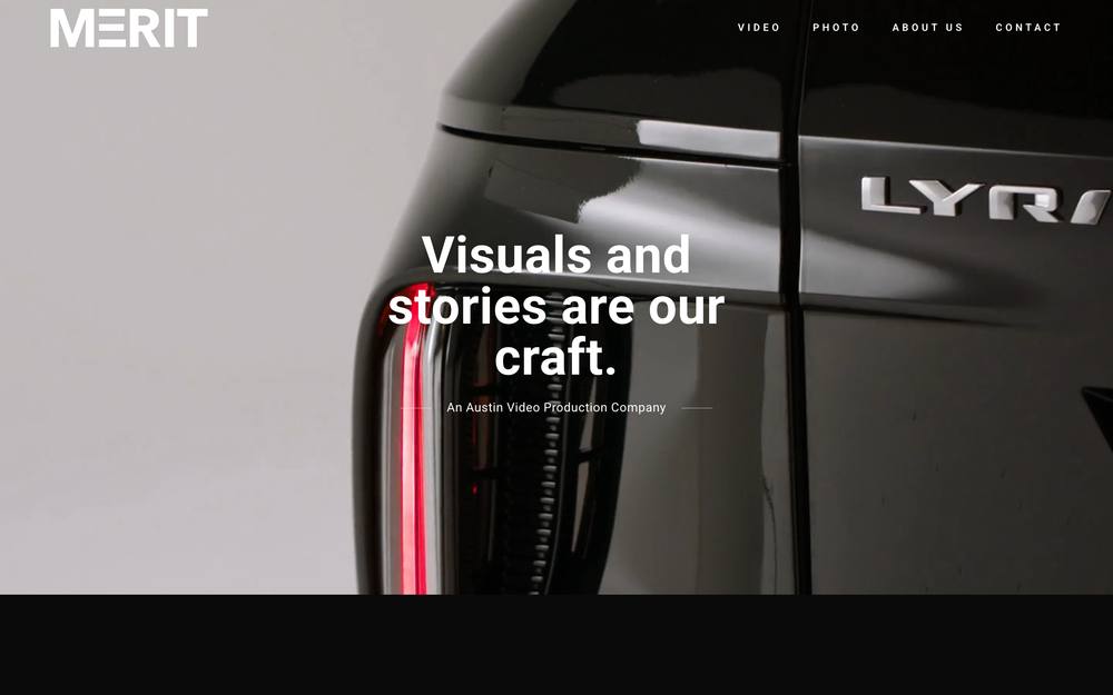 Merit Productions website preview