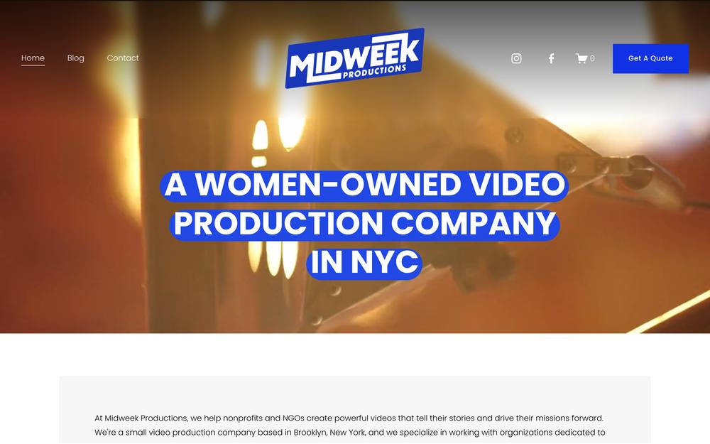 Midweek Productions website preview