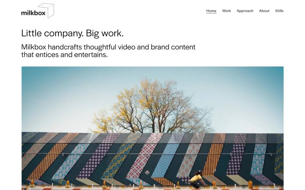 Milkbox NY website preview