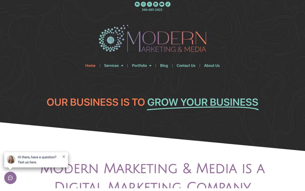 Modern Marketing & Media website preview