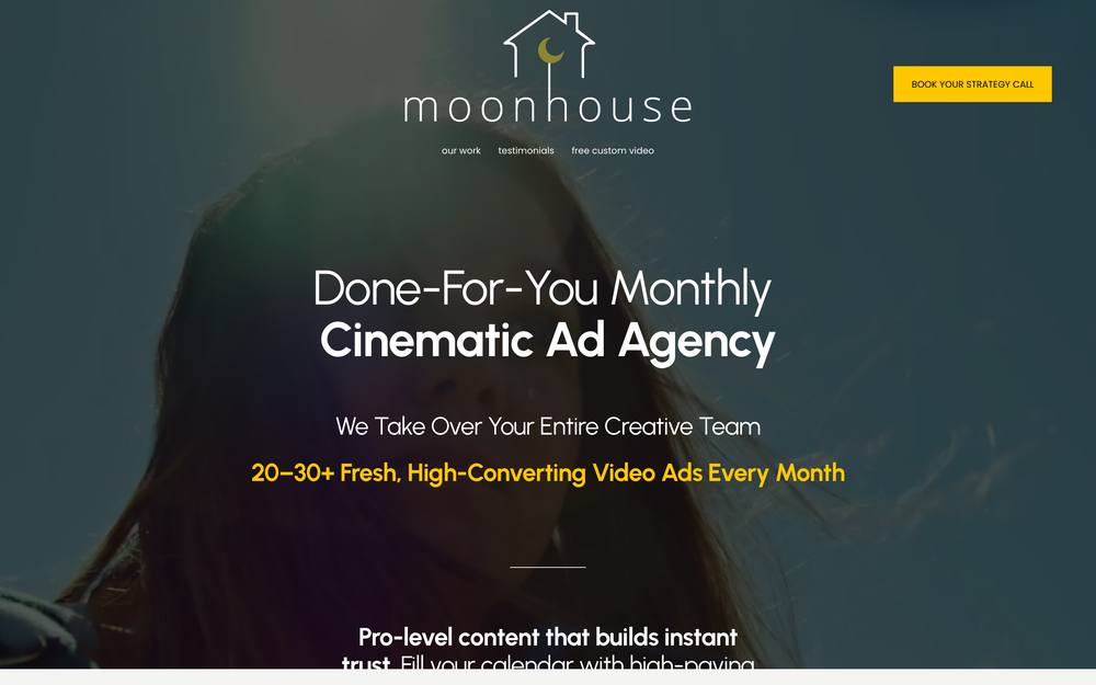 Moonhouse website preview