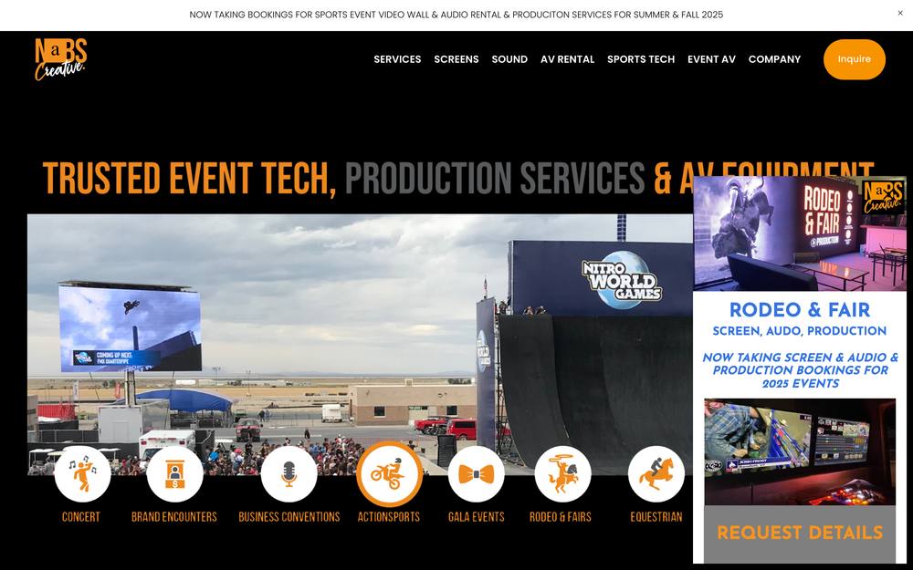 NABS Creative website preview
