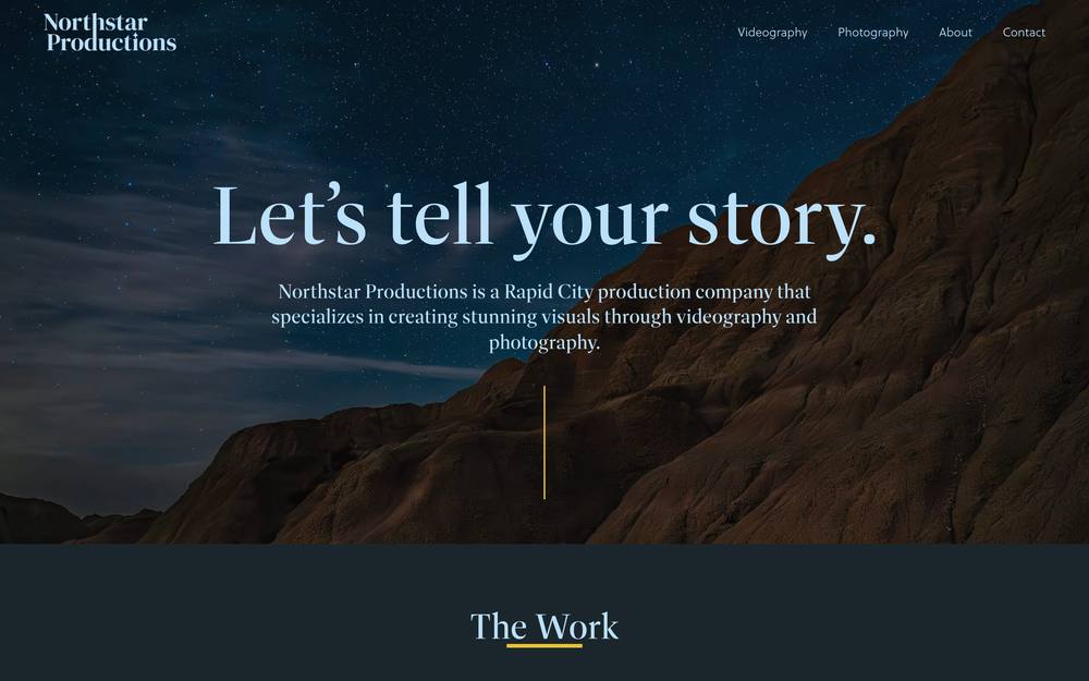 Northstar Productions website preview