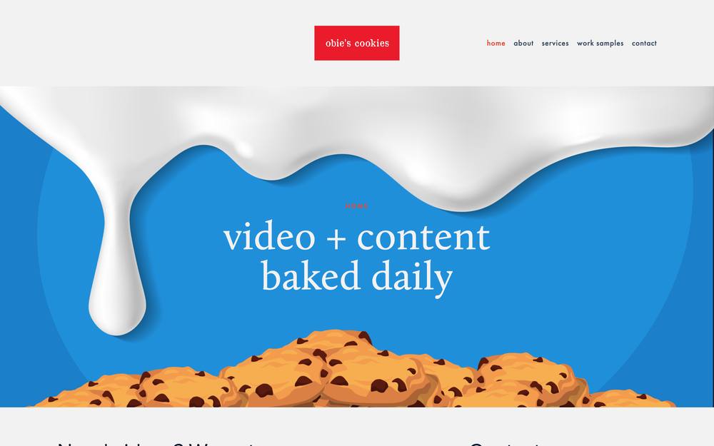Obie's Cookies website preview